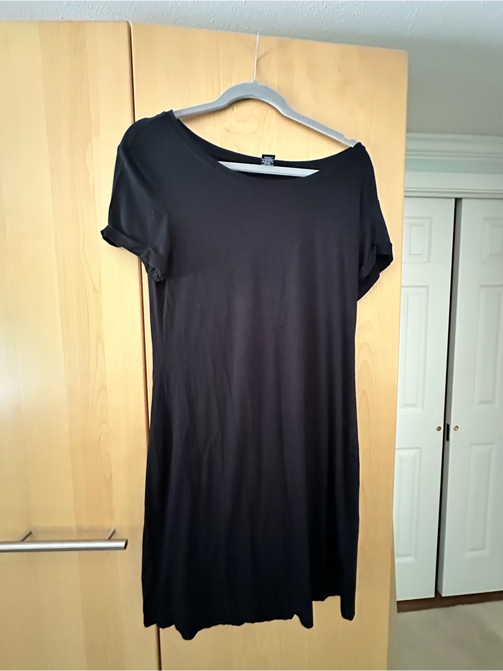 Classic Black Short Sleeve T-Shirt Dress